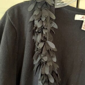 Cardigan Pedals Whimsical Playful Bold  JM summer Elegant Statement SZ M